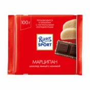 Ritter sport С марципановой начинкой Темный шоколад 100 гр