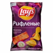 Чипсы Lay s 140 гр рифленые Лосось в сливоч соусе
