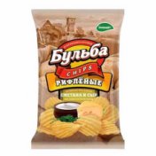 Бульба Chips Рифленные Сметана и Сыр 75 гр Чипсы