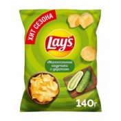 Чипсы Lay s 140 гр Малосольные огурчики с укропом