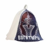 Шапка для бани с принтом Богатырь(меч)